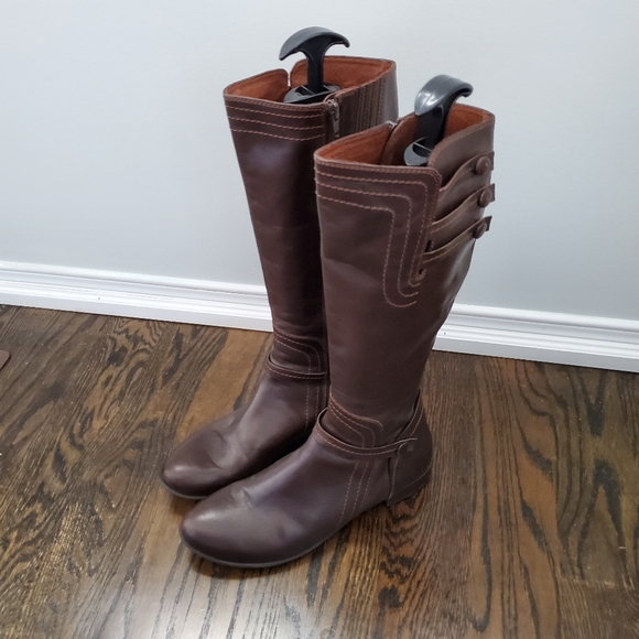 Browns Couture Leather Boots Brown Size 39 - Picture 1 of 9